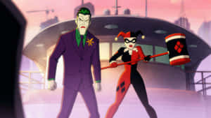 Harley Quinnand Joker Animated Scene Wallpaper