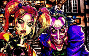 Harley Quinnand Joker Graffiti Art Wallpaper