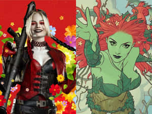 Harley Quinnand Poison Ivy Dynamic Duo Wallpaper