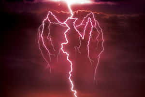 Harness The Power Of Red Lightning Wallpaper