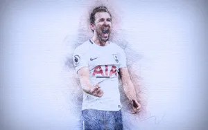 Harry Kane Digital Drawing Wallpaper