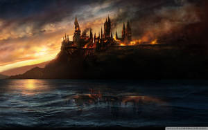 Harry Potter Burning Hogwarts Wallpaper