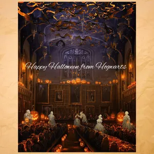 Harry Potter Halloween Greeting Card Wallpaper