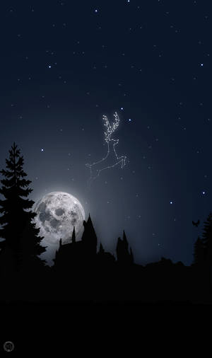 Harry Potter Hogwarts Patronus Iphone Wallpaper