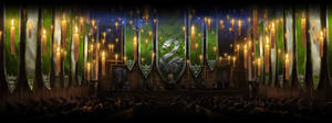 Harry Potter Houses Slytherin Hall Wallpaper