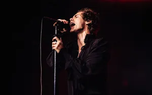 Harry Styles Enjoys The View From His Laptop Wallpaper