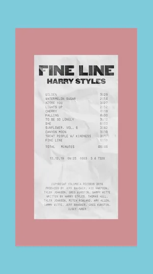 Harry Styles Fine Line Album Tracklist Wallpaper