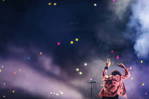 Harry Styles Laptop Purple Concert Wallpaper