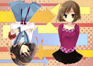 Haruhi Sasaki Relaxing In Her Serene Garden Wallpaper