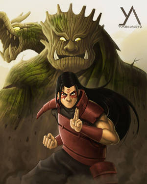 Hashirama Phone With Wooden Dragon Wallpaper