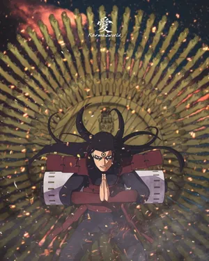 Hashirama Senju 1000 Hands Flames Wallpaper
