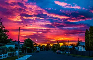 Hastings New Zealand Vibrant Sunset Wallpaper