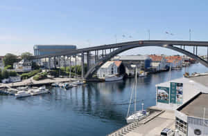 Haugesund Arch Bridge Marina View Wallpaper