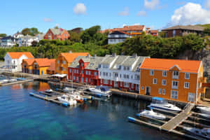 Haugesund Norway Waterfront Scenery Wallpaper