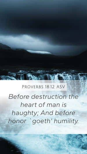 Haughty Bible Verse Waterfalls Wallpaper