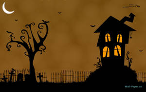 Haunted House Animated Desktop Wallpaper