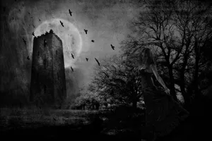 Hauntingly Beautiful Dark Gothic Castle Wallpaper