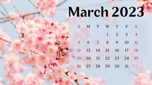 Have A Snapshot Of Your Upcoming Plans In March 2023 With This Colorful Calendar. Wallpaper