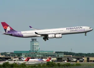Hawaiian Airlines Plane Taking Off Wallpaper