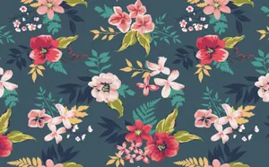 Hawaiian_ Floral_ Pattern_ Design Wallpaper