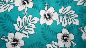 Hawaiian Floral Pattern Wallpaper
