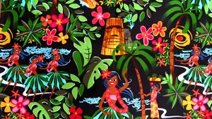 Hawaiian Luau Tropical Scene Wallpaper