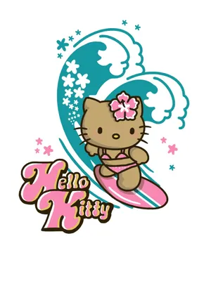 Hawaiian Surfing Hello Kitty Wallpaper