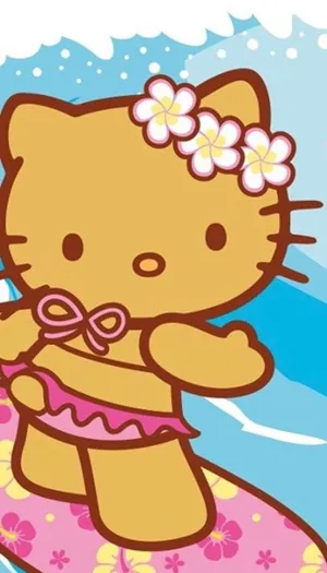 Hawaiian Theme Hello Kitty Wallpaper