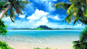 Hawaiian Tropical Beach Paradise Wallpaper