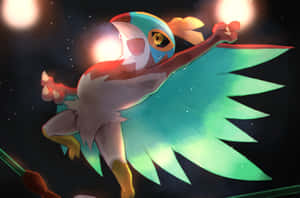 Hawlucha Fighting In Arena Wallpaper