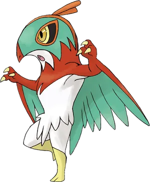 Hawlucha Right Knee Up Wallpaper