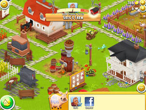 Hay Day Farmhouse Production Wallpaper