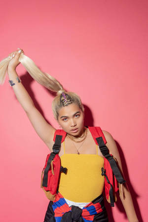 Hayley Kiyoko Hair Pull Wallpaper