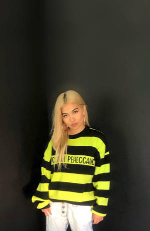 Hayley Kiyoko Stripes Sweatshirt Wallpaper