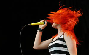 Hayley Williams In Paramore Rock Concert Wallpaper