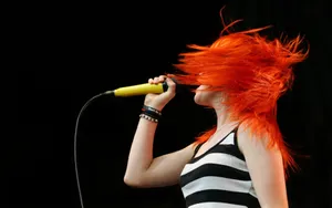 Hayley Williams In Paramore Rock Concert Wallpaper