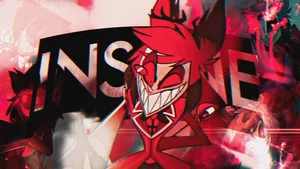 Hazbin Hotel Alastor Glitch Art Wallpaper
