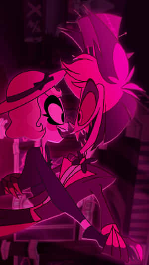 Hazbin Hotel Animated Characters Interaction Wallpaper