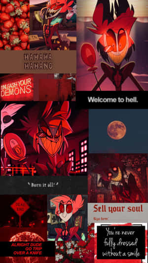 Hazbin Hotel Character Collage Wallpaper