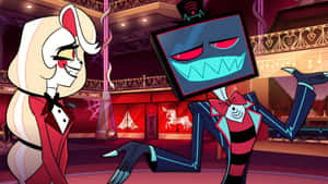Hazbin Hotel Characters Interaction Wallpaper