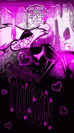 Hazbin Hotel_ Purple Aesthetic_ Dripping Poison Wallpaper