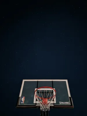 Hd Basketball Ring In Night Sky Wallpaper