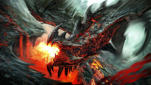 Hd Dragon Volcanic Lava Wallpaper