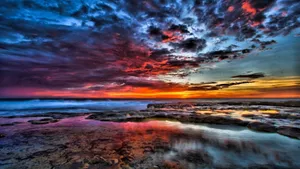 Hd Landscape Dark Blue Sky Wallpaper