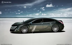 Hd Mercedes Benz Futuristic Concept Art Wallpaper