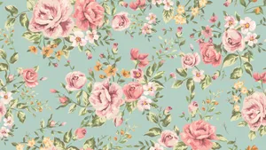Hd Pattern Vintage Roses Wallpaper