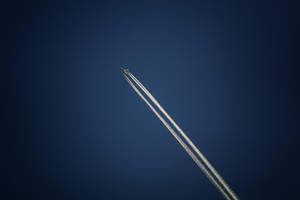 Hd Plane Contrails Wallpaper