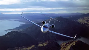 Hd Plane Flying Over Islands Wallpaper