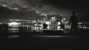 Hd Retro Car By River Side Wallpaper