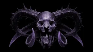 Hd Skull With Horns Wallpaper